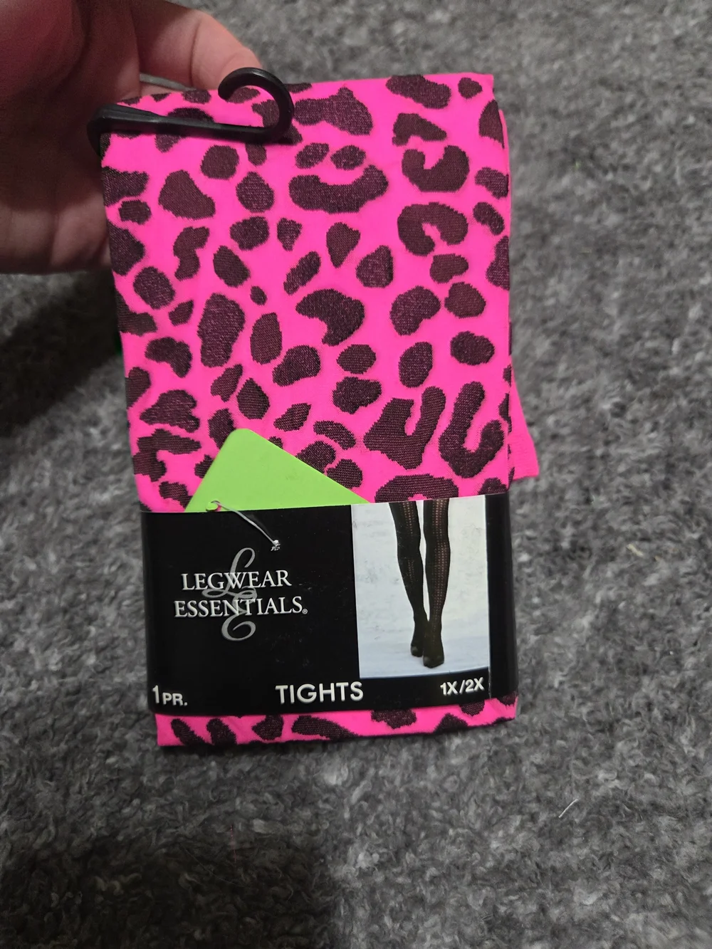 Women's Plus Hot Pink Leopard Print Tights